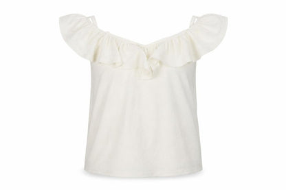 Front view of Atmosphere women’s white basic blouse, size UK 8