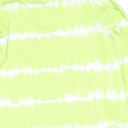 Brand and care label for d&co women’s green jumper, size XS