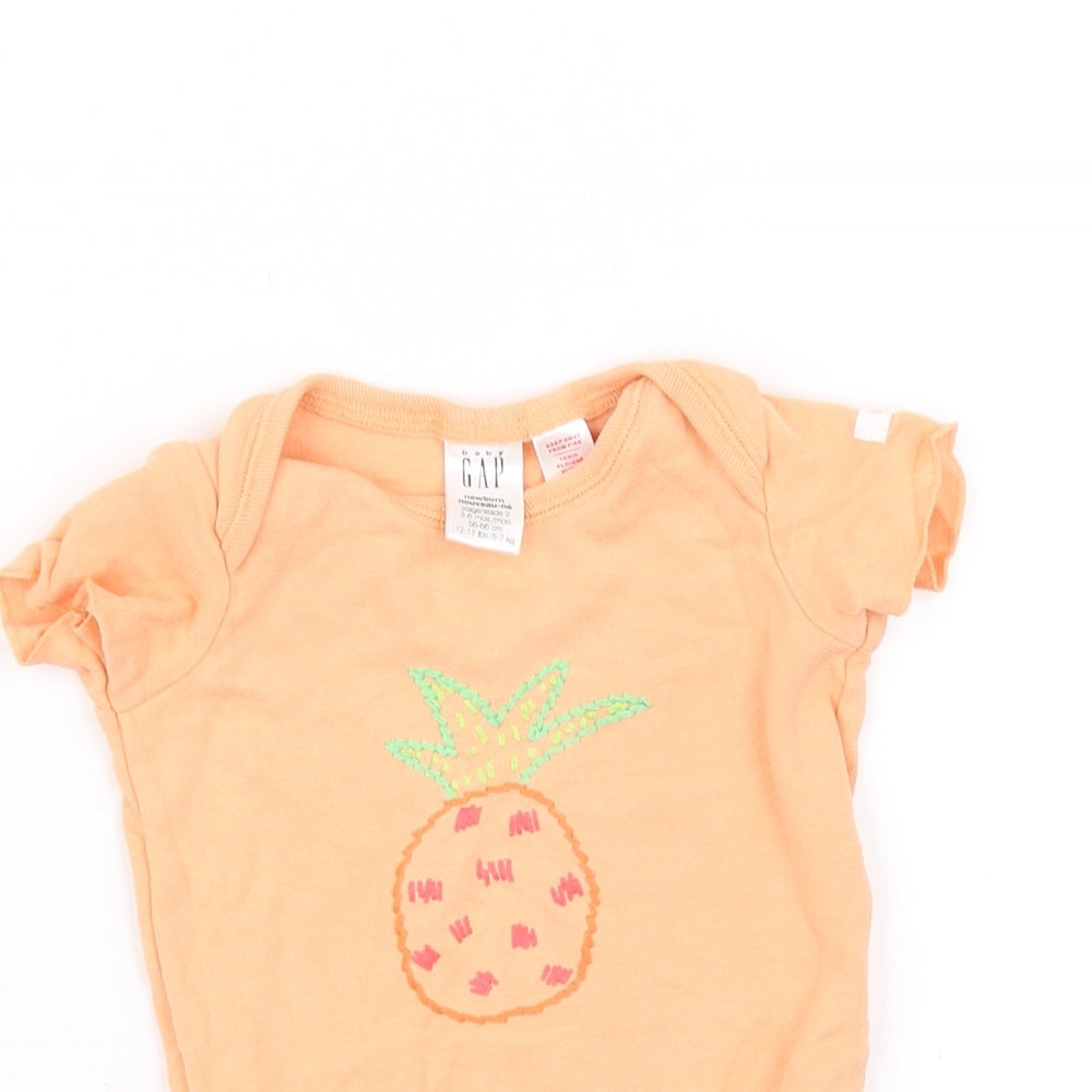 Gap  Orange   Basic T-Shirt Size 3-6 Months