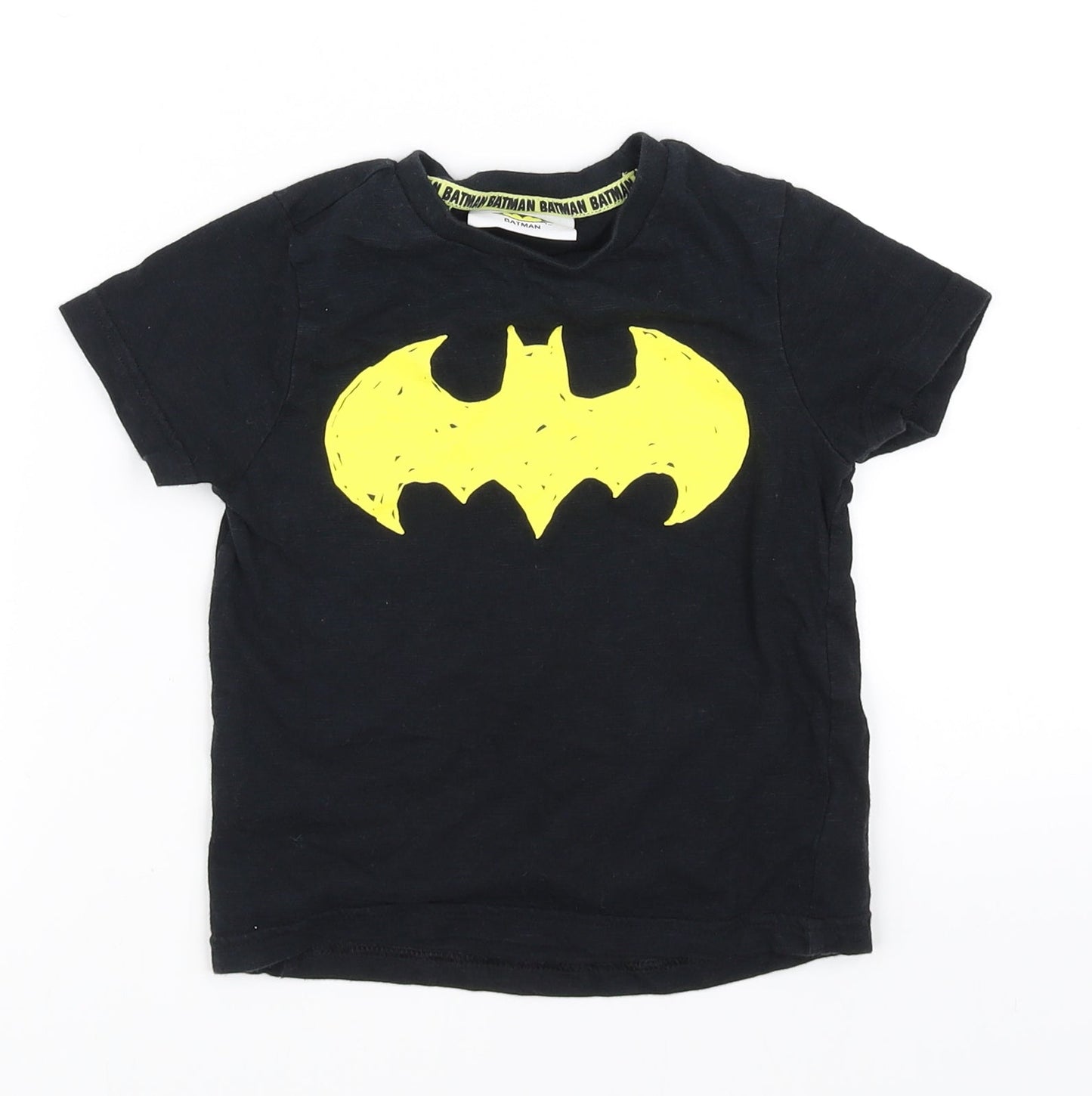 Batman Boys Black   Basic T-Shirt Size 2-3 Years