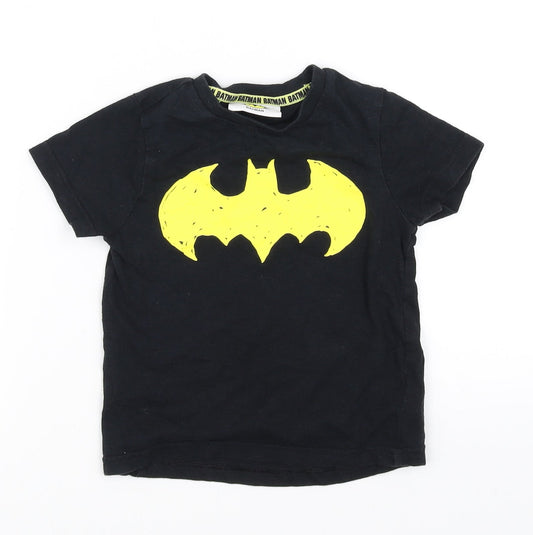Batman Boys Black   Basic T-Shirt Size 2-3 Years