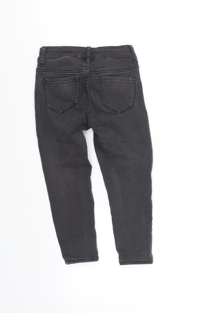 Back view of Gap girls’ grey skinny jeans, size 5, years