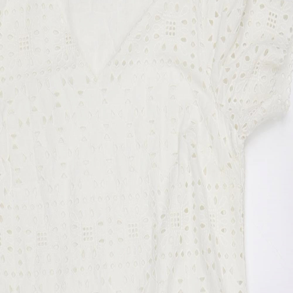 M&Co Womens White   Fit & Flare  Size 12
