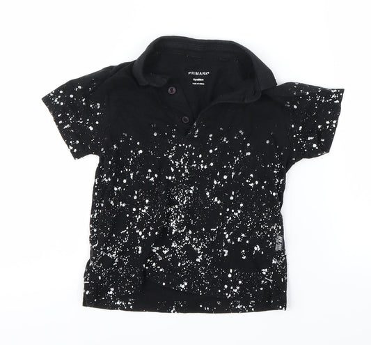 Primark Boys Black   Basic Polo Size 2-3 Years
