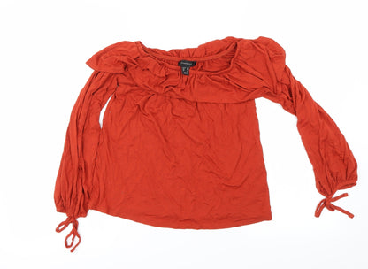Additional front view of Atmosphere women’s brown basic blouse, size UK 8