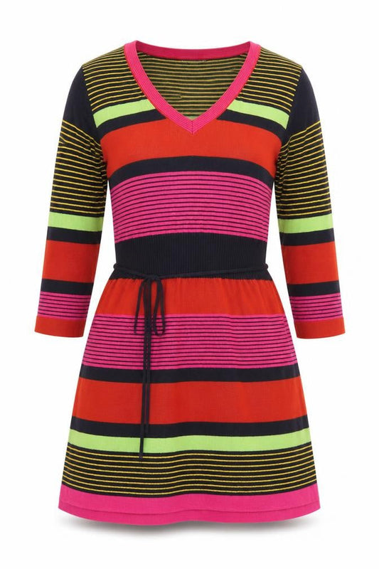 Per Una Womens Red Striped  A-Line  Size 14