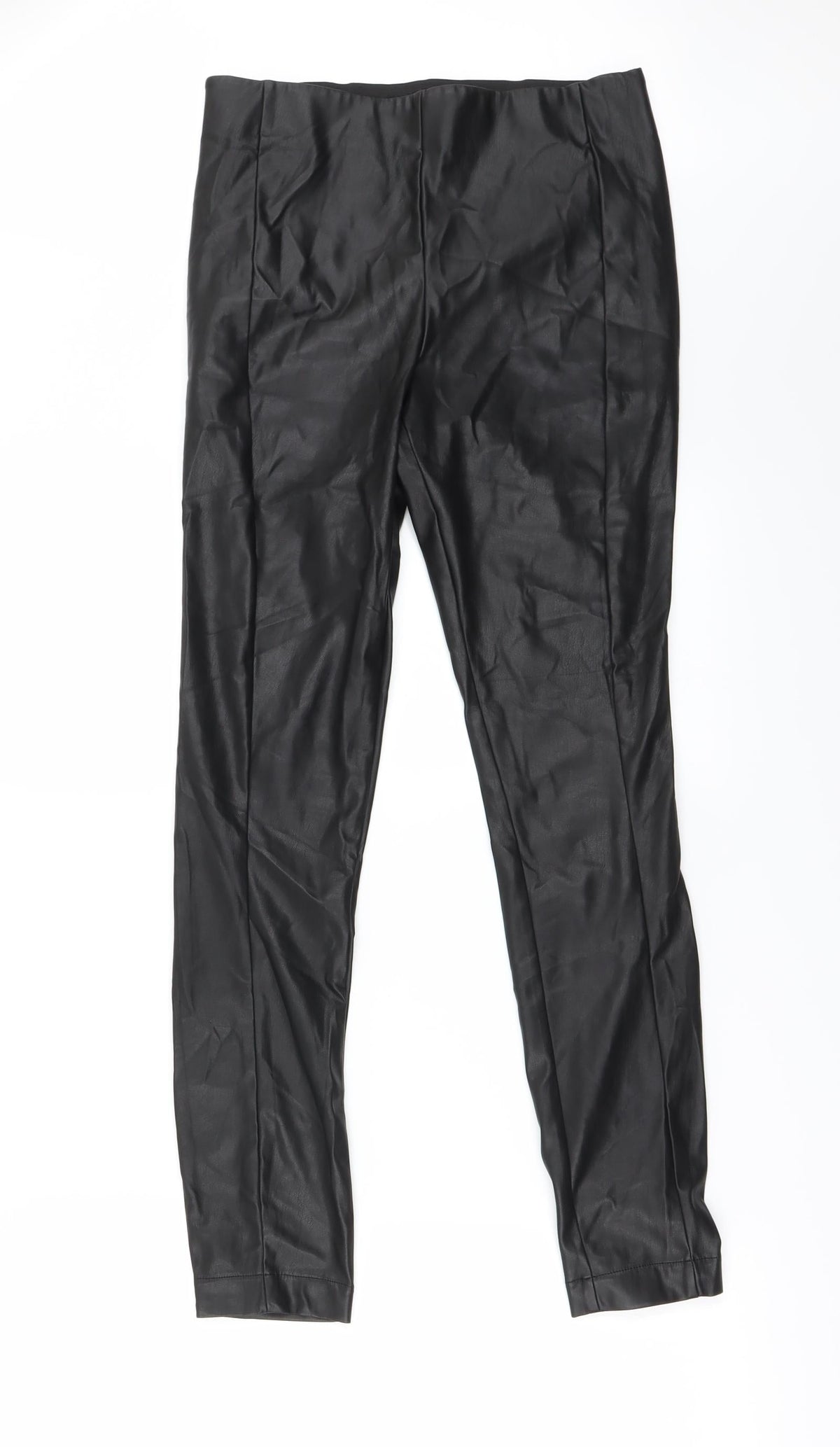 Additional front view of Next women’s black trousers, size UK 8, 27-inch leg