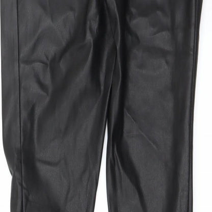 Brand and care label for Next women’s black trousers, size UK 8, 27-inch leg