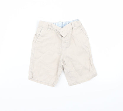 Additional front view of Monsoon Baby Beige Capri Trousers, size 12-18, Months