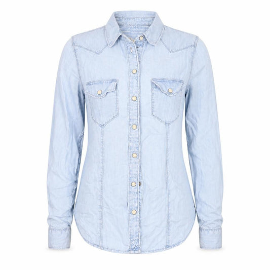 Gap Womens Blue  Denim Basic Button-Up Size 6