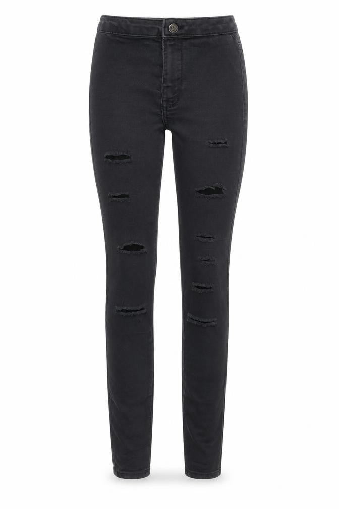 Denim & Co. Womens Black  Denim Skinny Jeans Size 4 L28 in