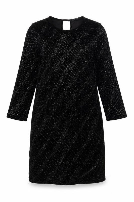 Dorothy Perkins Womens Black  Velour Shift  Size 10