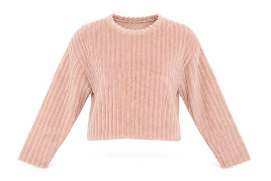 Zara Womens Pink  Fleece Pullover Sweatshirt Size M