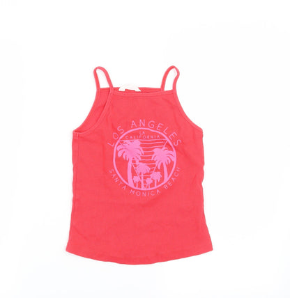 Additional front view of Candy Couture girls’ red basic t-shirt, size 9, years - los angeles