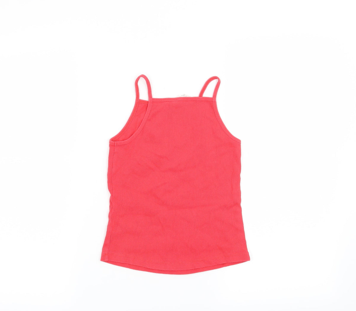 Back view of Candy Couture girls’ red basic t-shirt, size 9, years - los angeles