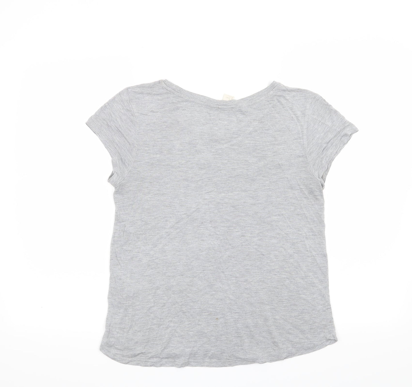 H&M Womens Grey Floral  Basic T-Shirt Size M