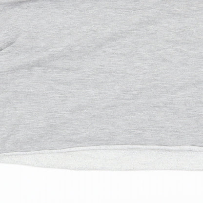 Brand and care label for Candy Couture girls’ grey pullover sweatshirt, size 9, years - michigan
