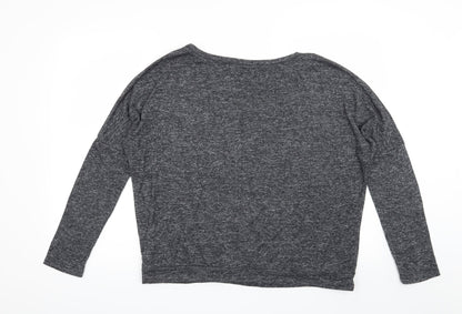 Back view of Atmosphere women’s grey pullover sweatshirt, size UK 12
