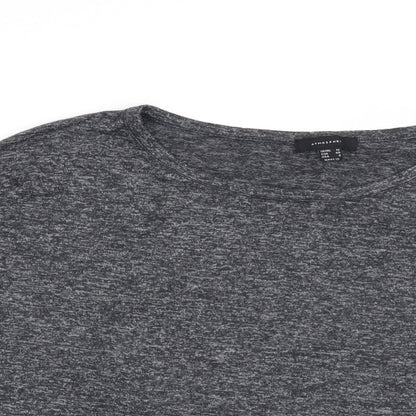 Close-up detail of Atmosphere women’s grey pullover sweatshirt, size UK 12
