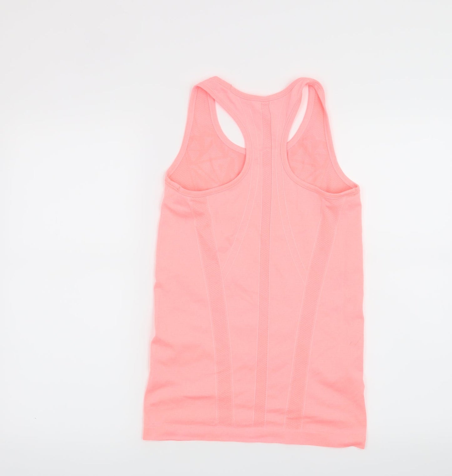 Workout Womens Pink Geometric  Basic T-Shirt Size 10