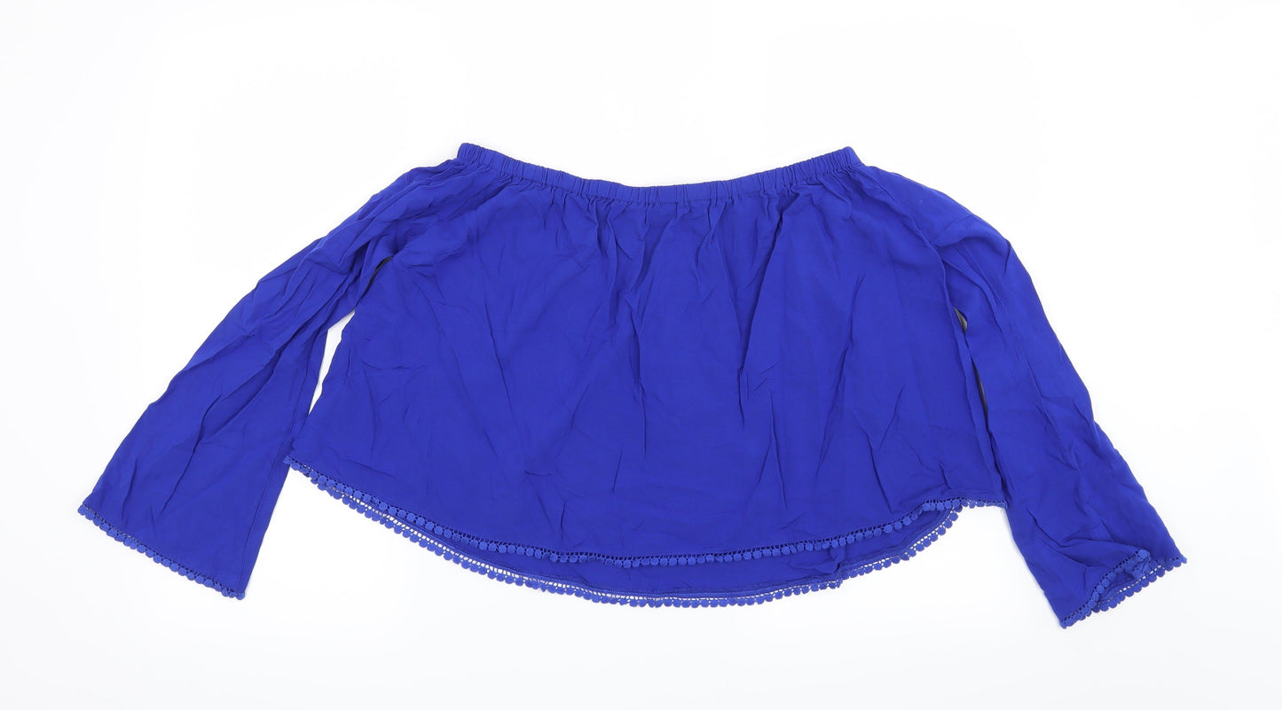 New Look Womens Blue   Basic Blouse Size 8