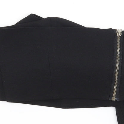 Brand and care label for Preworn women’s black basic blouse, size UK 10