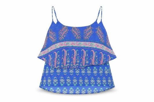 Atmosphere Womens Blue Floral  Basic Blouse Size 8
