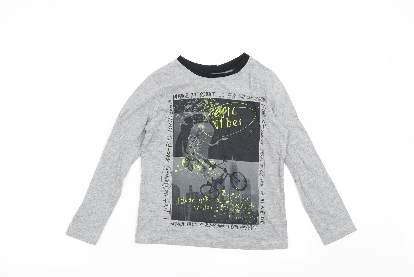 George Boys Grey   Basic T-Shirt Size 9-10 Years  - Epic Vibes