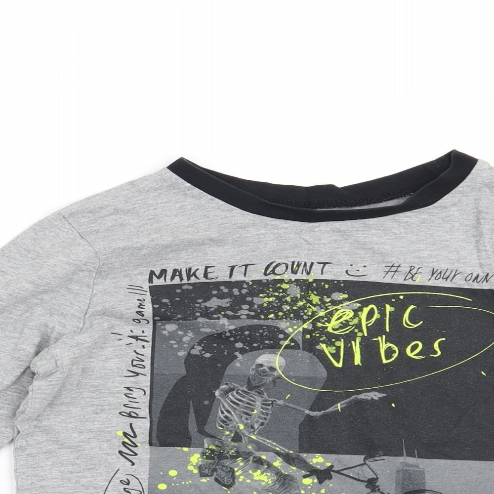 George Boys Grey   Basic T-Shirt Size 9-10 Years  - Epic Vibes