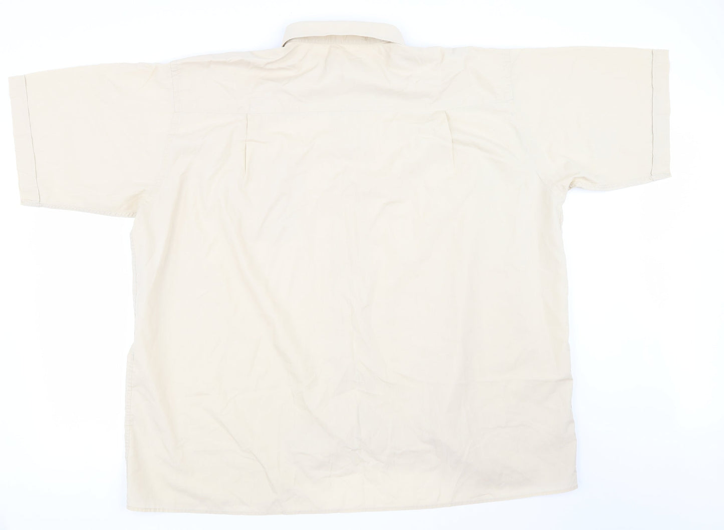 Double TWO Mens Beige    Button-Up Size XL