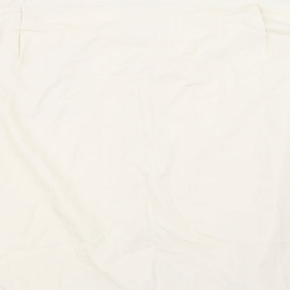 Brand and care label for Double TWO men’s beige button-up, size XL