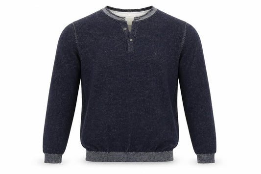 Front view of George men’s blue knit jumper, size S