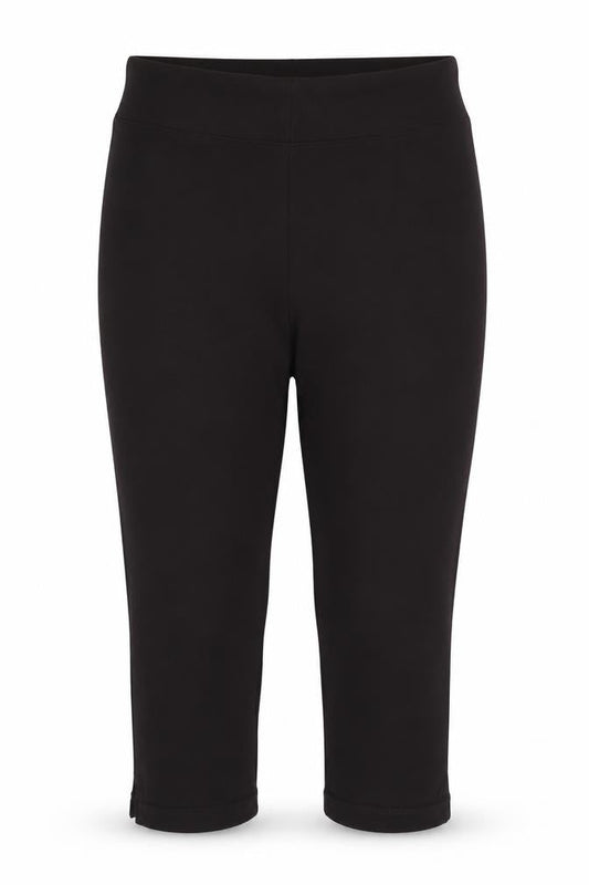 Front view of Ice Cube women’s brown cropped leggings, size L, 19-inch leg
