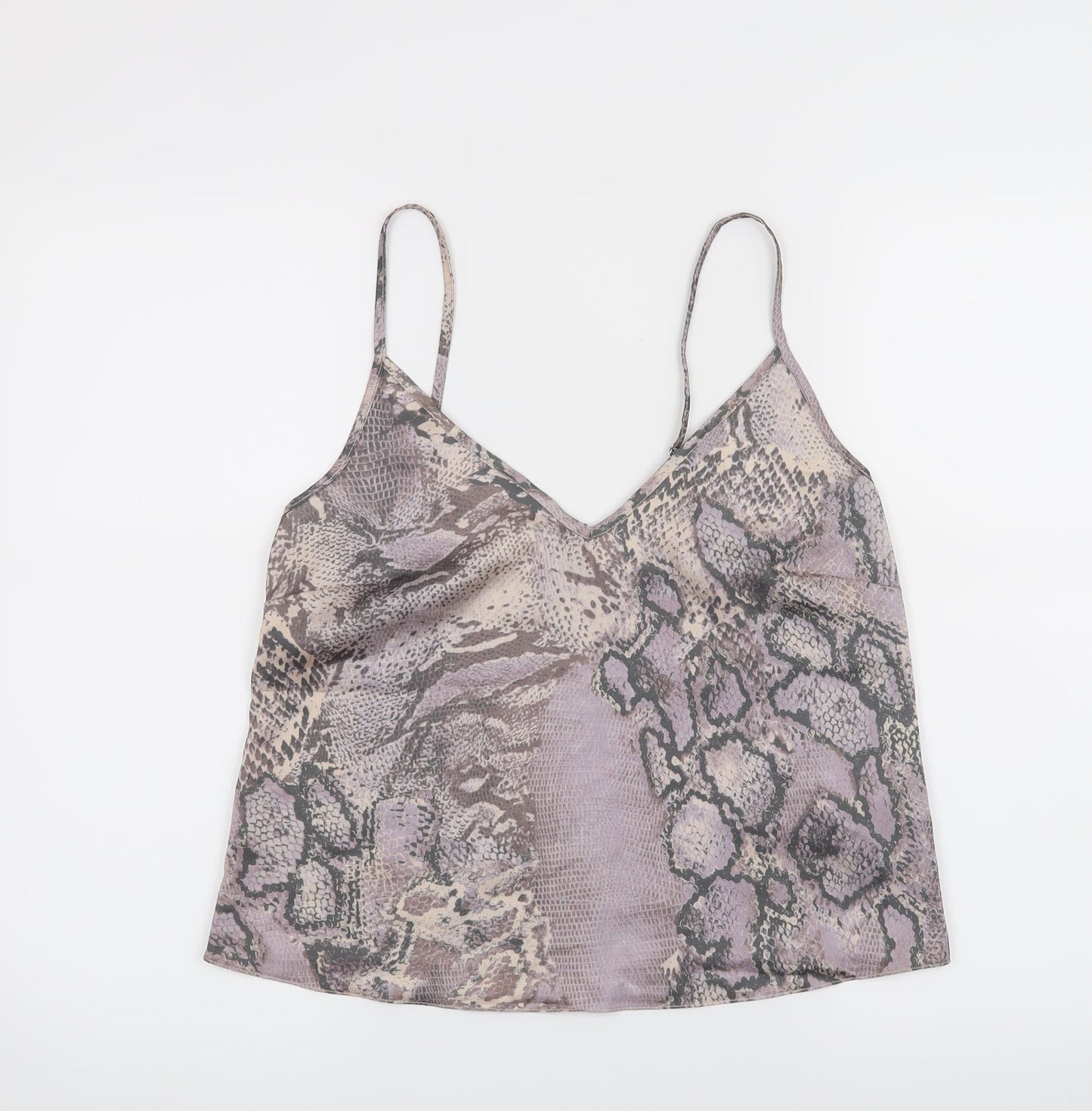New Look Womens Purple Animal Print  Cropped Tank Size 8