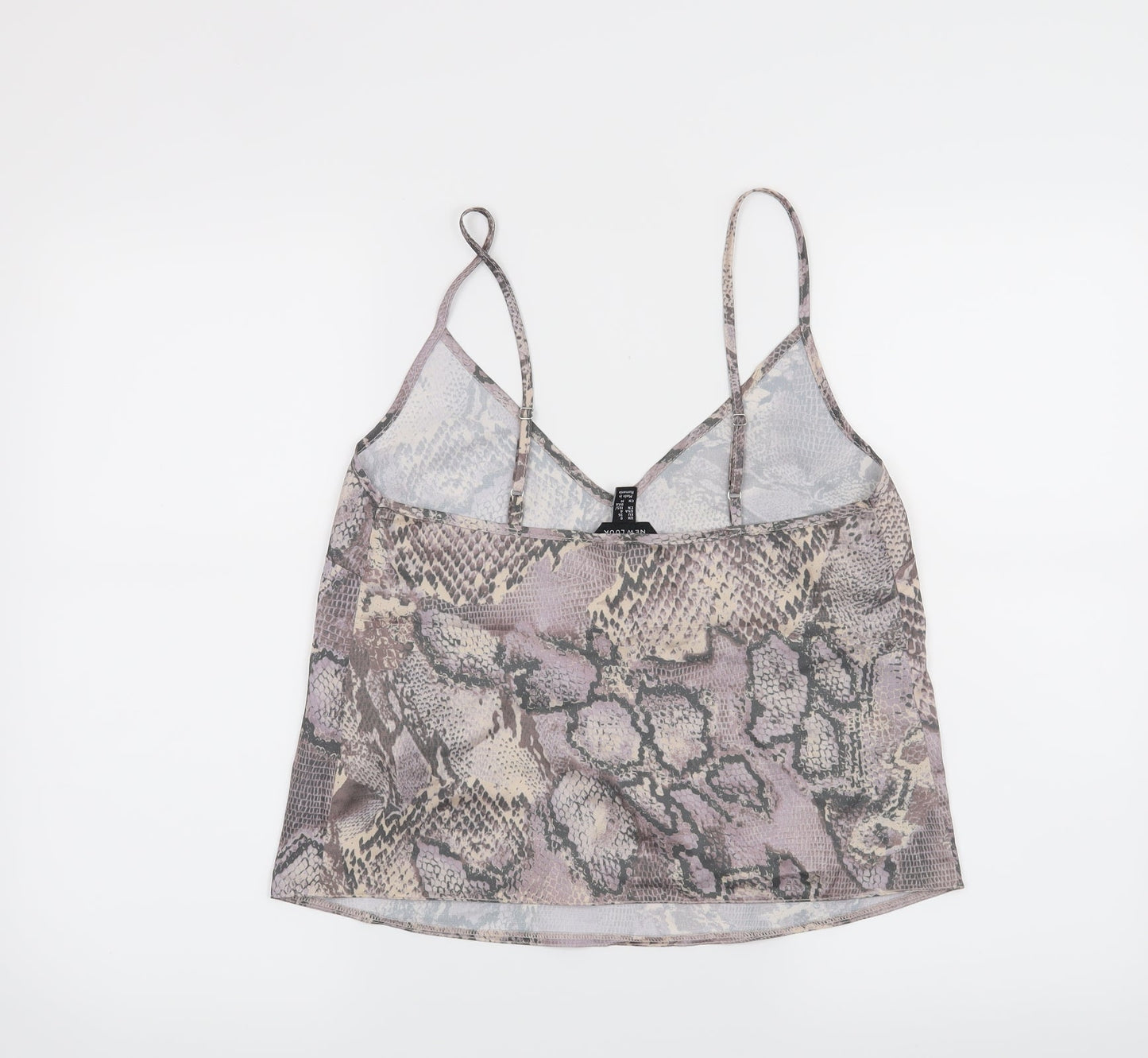New Look Womens Purple Animal Print  Cropped Tank Size 8