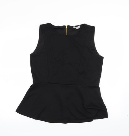 Additional front view of H&M women’s black basic blouse, size L