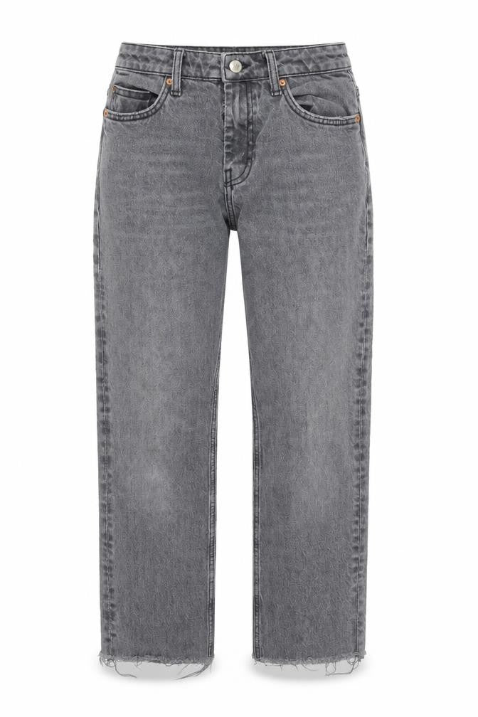 Preworn Womens Green Houndstooth  Straight Jeans Size 26 in L30 in