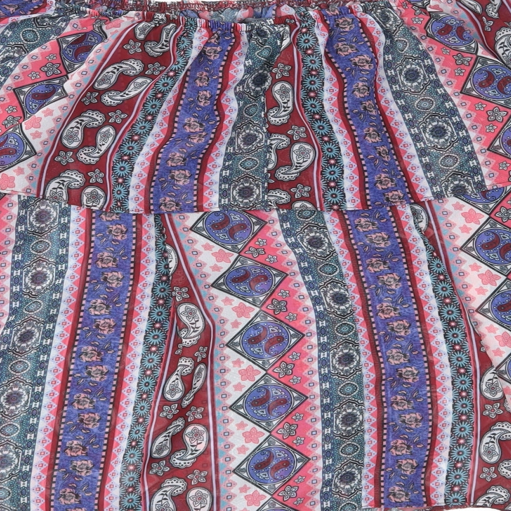 Atmosphere Womens Purple Paisley  Basic Blouse Size 12