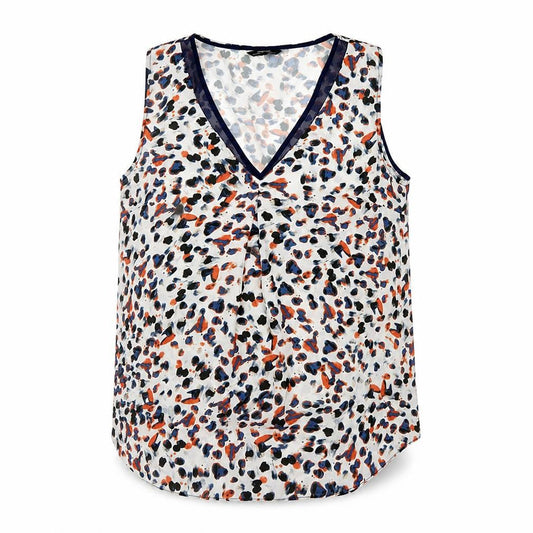 Papaya Womens White Animal Print Chiffon Camisole Tank Size 8