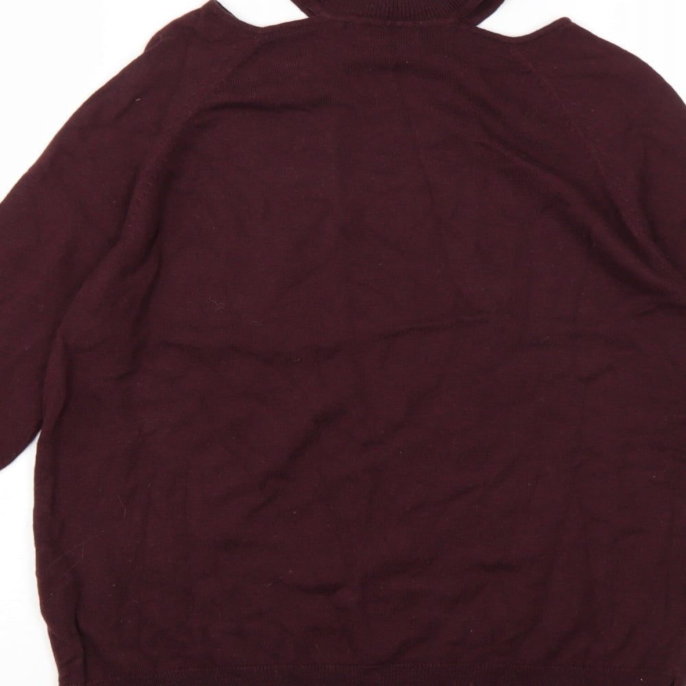 F&F Womens Purple  Knit Pullover Jumper Size 8