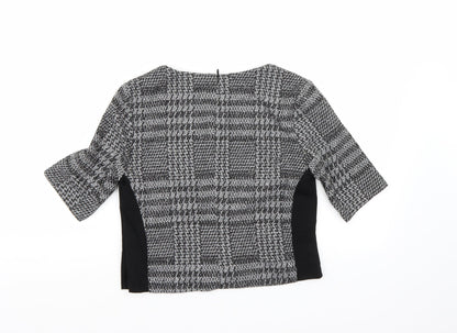 Back view of Eliane Rose women’s black check basic blouse, size S
