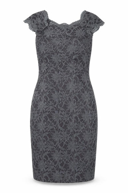 Nightway Womens Grey  Lace Bodycon  Size 10