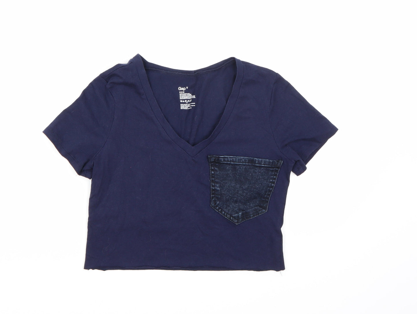 Gap Womens Blue   Cropped T-Shirt Size S