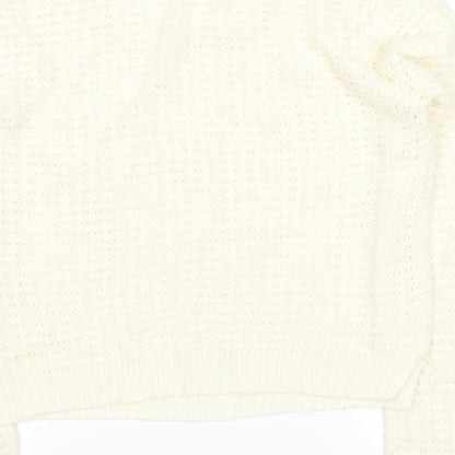 Brand and care label for Select women’s white jumper, size UK 16