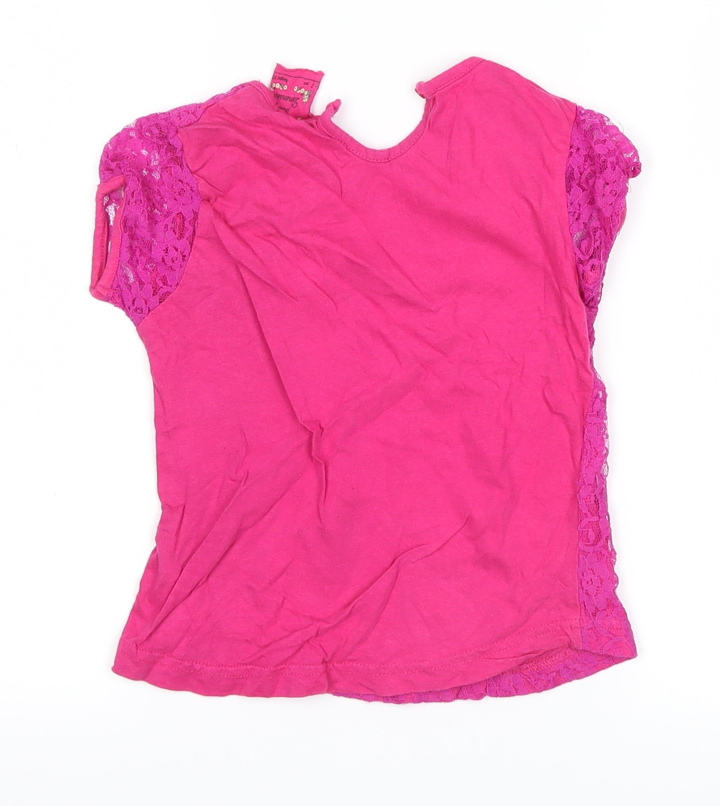 Young Dimension Girls Pink   Basic T-Shirt Size 6-7 Years