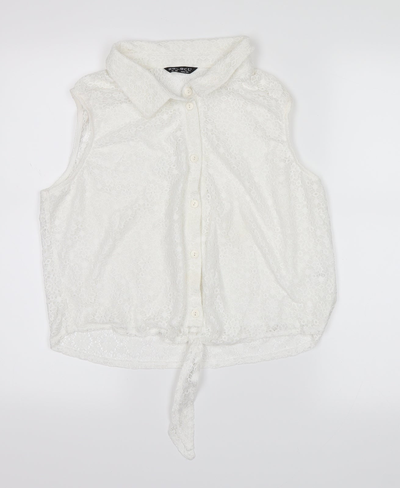 Select Womens White   Basic Tank Size 16