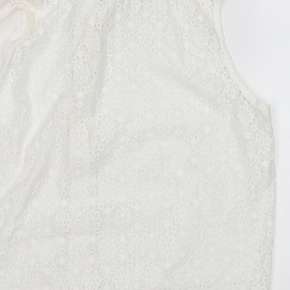 Select Womens White   Basic Tank Size 16