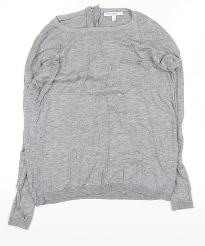 Front view of Next women’s grey jumper, size S