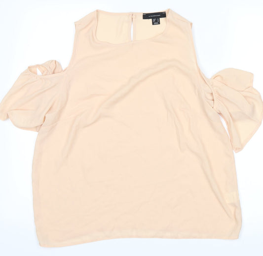 Atmosphere Womens Beige   Basic Blouse Size 14