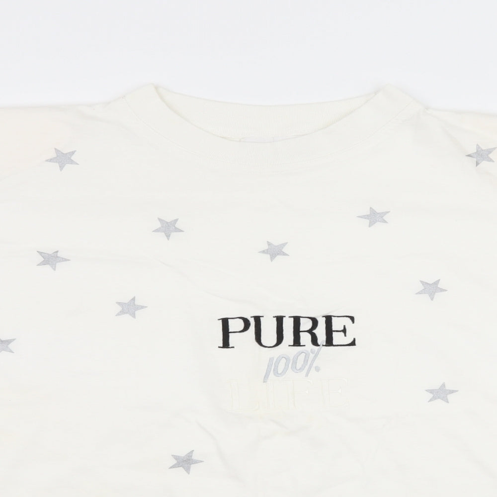 bavardage Womens White   Basic T-Shirt One Size  - pure 100% life
